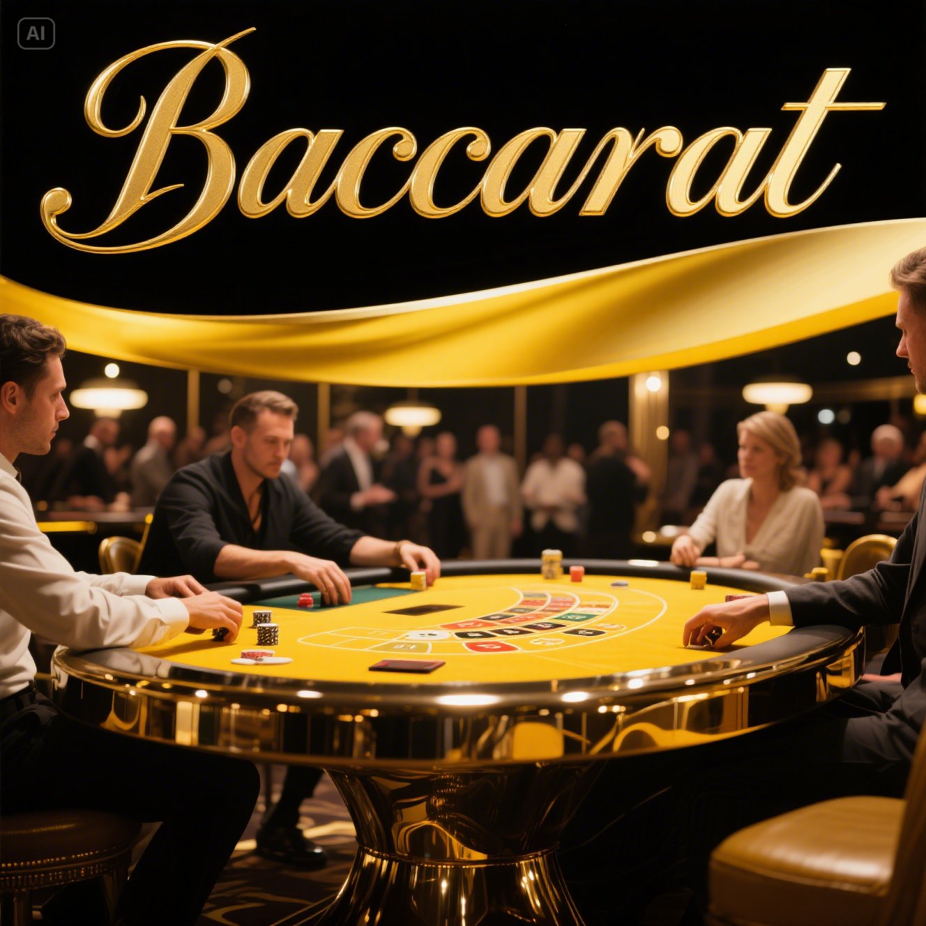 illustrasi permainan baccarat live game