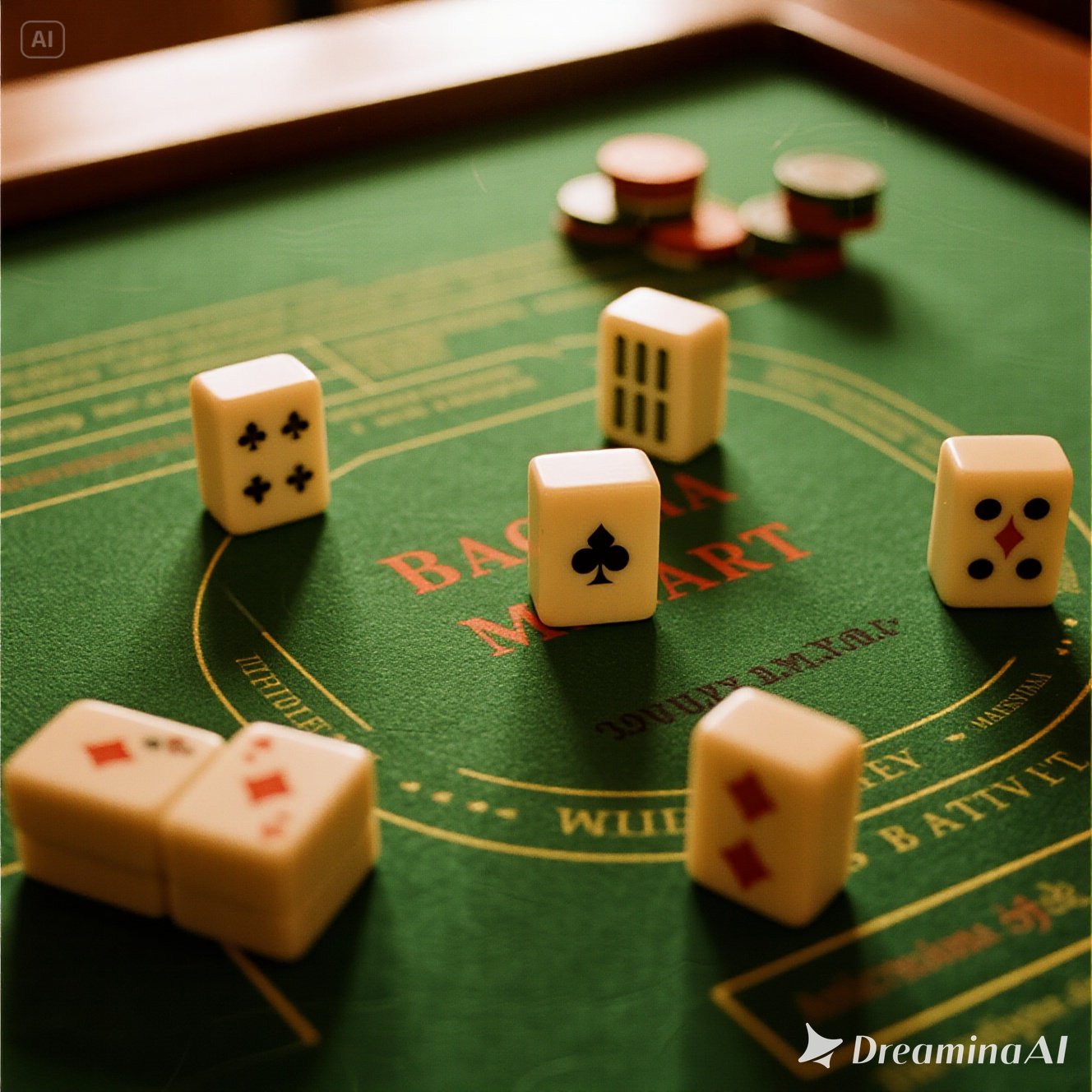 Ilustrasi flat-style pemain baccarat di meja kasino dengan strategi praktis untuk meningkatkan konsistensi.