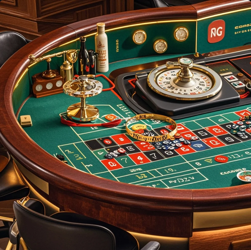 Perbandingan layar permainan kasino online: satu menampilkan game RNG, satu menampilkan live dealer dengan meja nyata